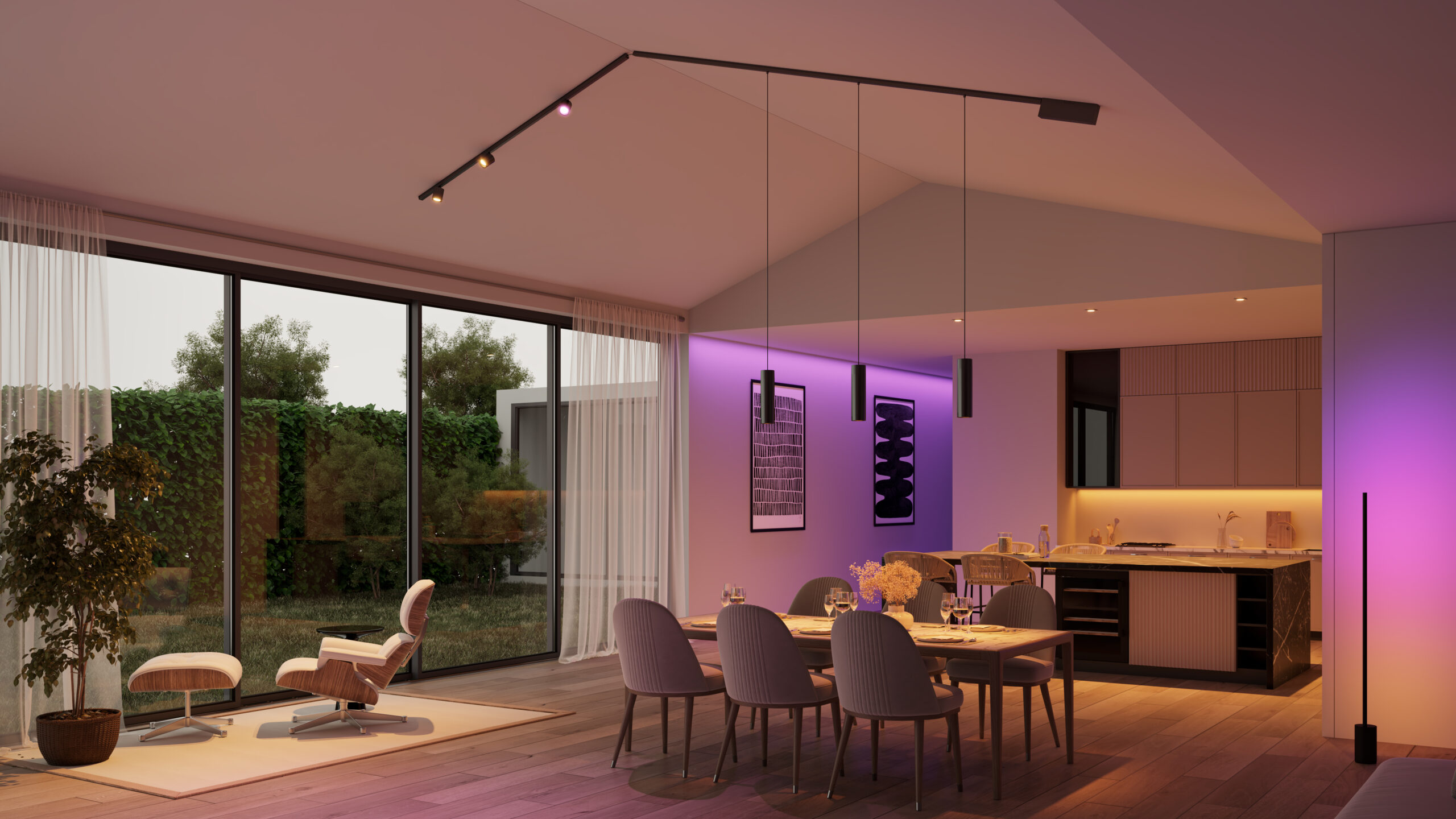 philips hue perifo track lighting flexible connector lifestyle scaled