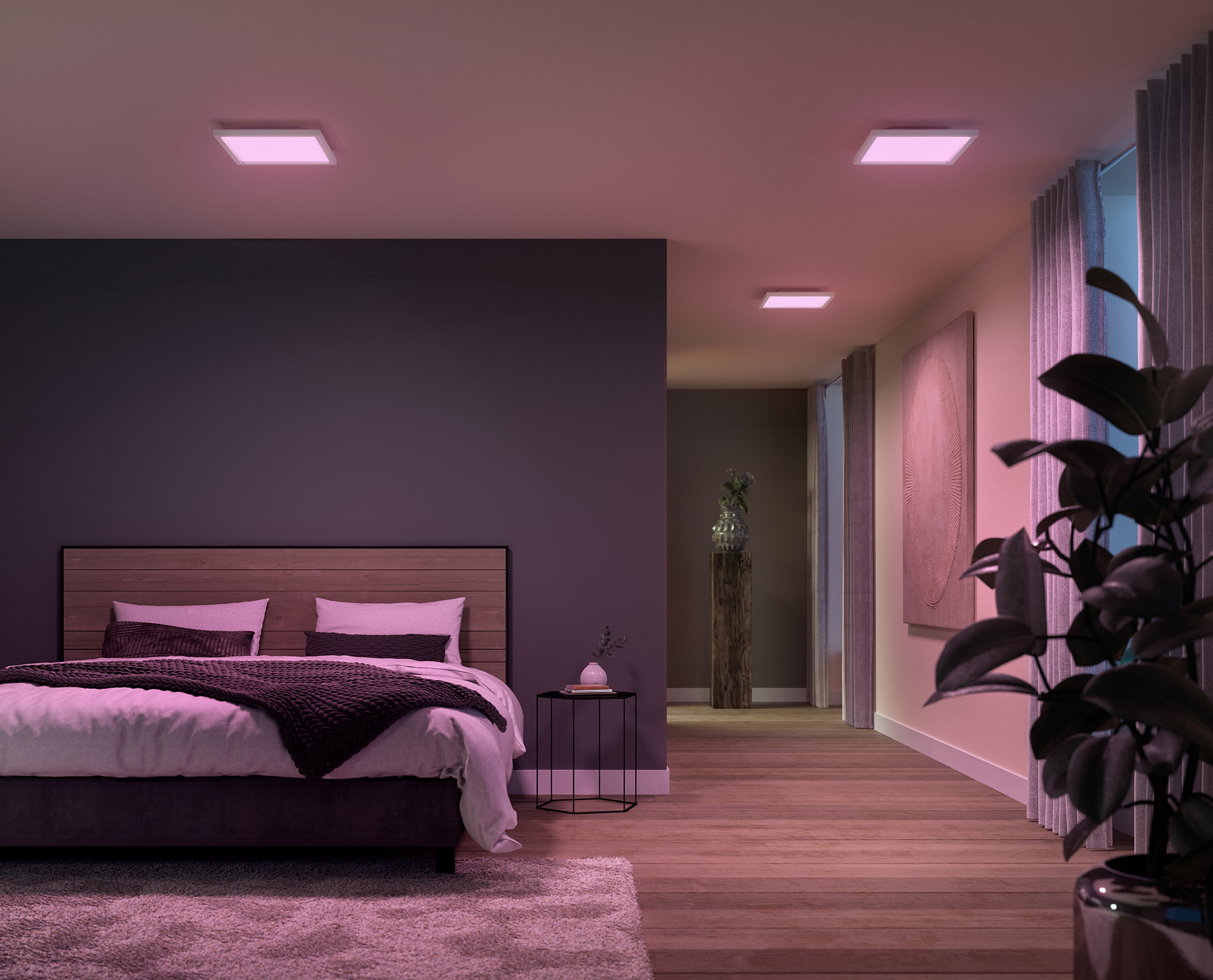 philips hue surimu square panel in white and color ambiance lifestyle